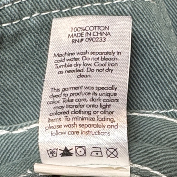 PACSUN Low Rise Green Carpenter Pants, Size 24 - Picture 11 of 11